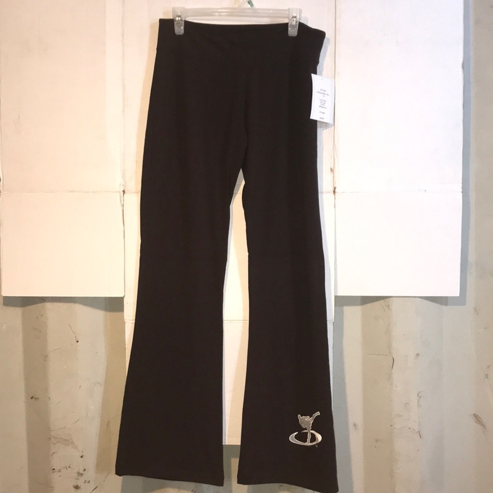 Chocolate Tae Bo Kicking Man Logo Yoga Pants